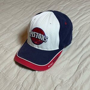 Reebok Navy and White Pistons Hat